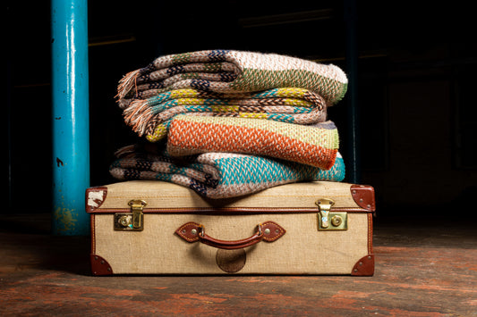 Eco-Chic Tweedmill Recycled Wool Throw - Rustic Multi-Coloured