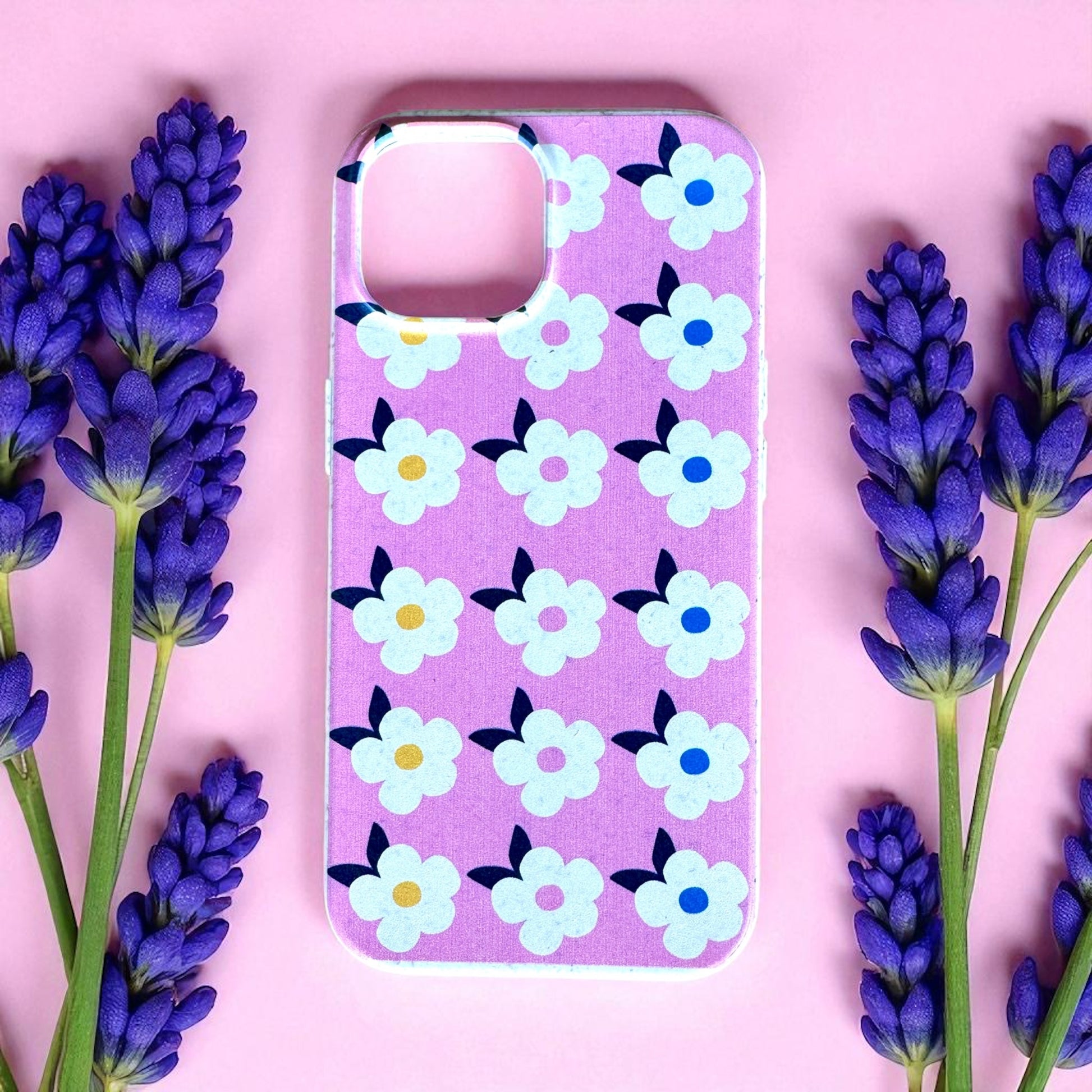 Eco-Friendly Retro Floral Tough Phone Case in Rose Pink – Enamelhappy