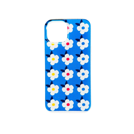 Retro Floral Eco Compostable Phone Case in Ocean Blue - iPhone Samsung