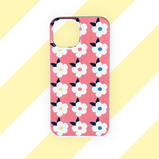 Retro Floral Eco Friendly Phone Case in Coral Pink - iPhone Samsung