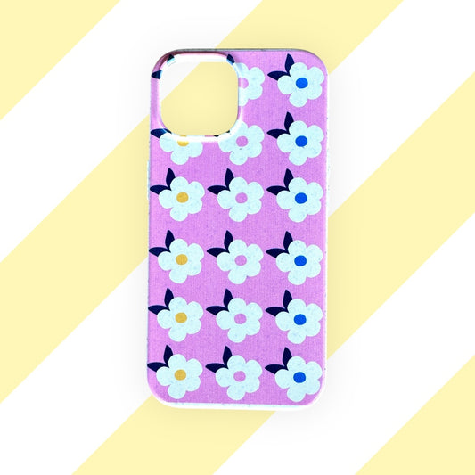 Retro Floral Eco Compostable Phone Case in Rose Pink iPhone Samsung