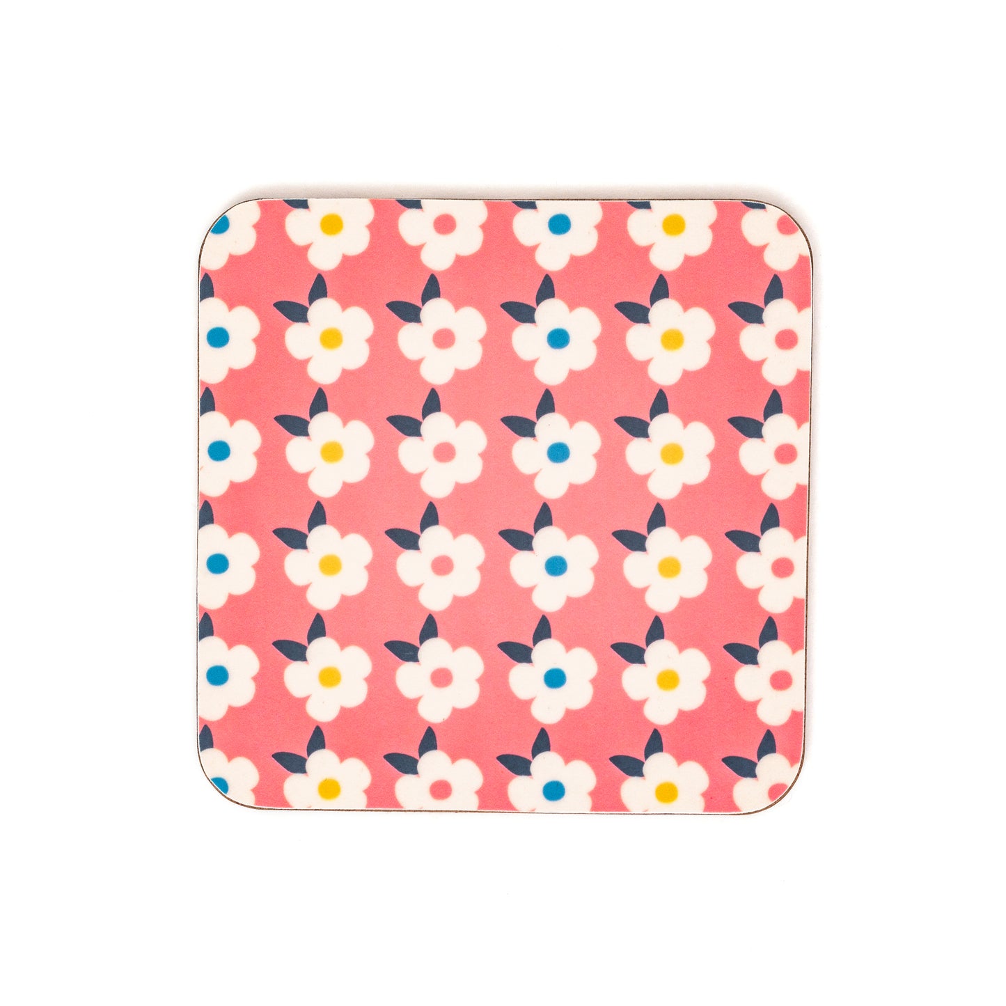Emaille-Tassen- und Untersetzer-Set – Rose Pink Matching – Emaillehappy