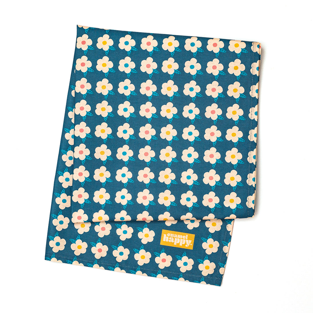 A Pair Colourful Tea Towels Pretty Retro Print - Enamelhappy - Various Colours