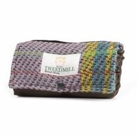 Mini couverture de tapis de pique-nique de style tweed en laine recyclée - Compagnon des marcheurs - Protection contre la pluie - Magnifique moulin à tweed